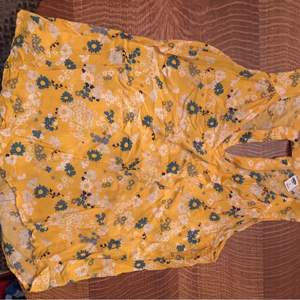 Old Navy Yellow Floral Top